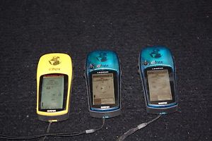 (Lot of two) Garmin Etrex Legend GPS Units and one Garmin Etrx 12 Channel GPS