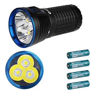Olight X7 Marauder 9000 Lumens 3 x Cree XHP70 LED Searching Flashlight+4 Battery