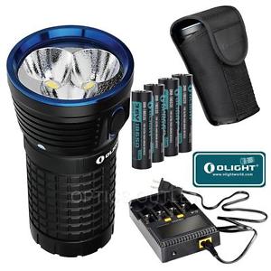 Olight X7 Marauder 9000 Lumen LED Flashlight Kit w/ Charger 4x HDC 3500mAh 18650