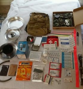 Solar Survival Backpack Kit Emergency First Aid Disaster Pack Bug Out Bag