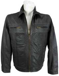 Camel active Homme Veste En Cuir Véritable Agneau nubuck noir neuf 9006