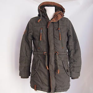 Naketano Hommes Veste D'hiver Rouge Fusée Parka 2016/2017 NEUF S M L XL XXL vert