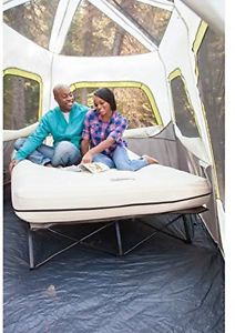 NEW Coleman Queen Airbed Cot with Side Tables and 4D Battery Pump indoor outdoor