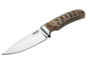 BÖKER Manufaktur Savannah Ram N690 Fahrtenmesser Widderhorn Lederscheide Nr. 188