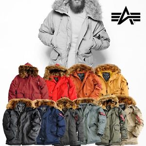 Alpha Industries Veste Homme Explorer Parka Manteau Doudoune MA1 NEUF