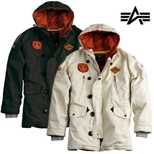 Alpha Industries Veste Homme Airborne Capuche Parka Manteau D'hiver