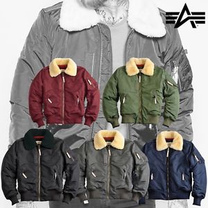 Alpha Industries Veste Homme Injecteur III Fourrure d'hiver Des Bomber