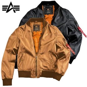 Alpha Industries Veste En Cuir Pour Hommes Ma-1 Léger veste en cuir DE LUXE
