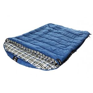 Grizzly 2 Person Poly Ripstop -25 Flannel Lined Sleeping Bag with Hood 40013