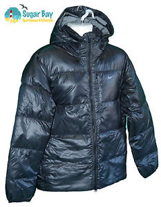 NIKE hommes matelassé 800 Remplissage Bas Rester Au Chaud Veste Noir M