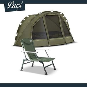 PACK ÉCONOMIQUE LUCX BIVVY 1 2 2 PERSONNES TENTE DE PÊCHE+CHAISE CARPE
