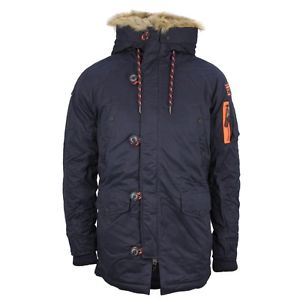 Superdry Veste Manteau Parka Microfibre bleu marine M50000YN bleu marine