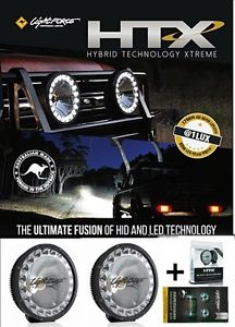 Lightforce DL230 HTX230 70W HID 80W LED Hybrid Pair Driving Light + Wiring Harne