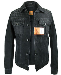BOSS ORANGE veste Jeans Glasgow noir délavé avec Revêtement