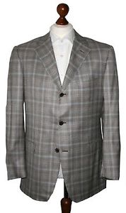 Cachemire / Soie Mélange B232 Veste de costume Baldessarini Signature Taille 50