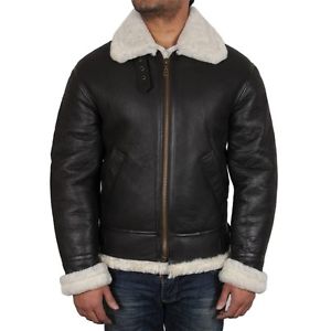 Brandslock Homme 100% Peau De Mouton Véritable Chaude Laine