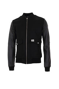 Maloja Veste en cuir Veste en laine Blouson ColeM. Neige noir Cuir de chèvre