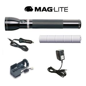 KIT LAMPE TORCHE RECHARGEABLE SECTEUR MAG-CHARGER MAGLITE + 4 ACCESSOIRES - 32CM