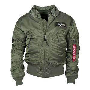 ALPHA Industries CWU45 Veste Homme bomber d'aviateur Classique Sage Vert