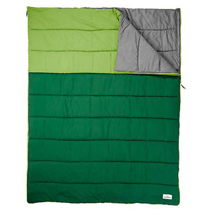 Kathmandu Tardis Zip Together Double Insulated Camping Sleeping Bag Green