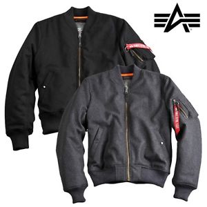Alpha Industries Veste Homme MA-1 Laine limité Des S M L XL XXL 3XL NEUF