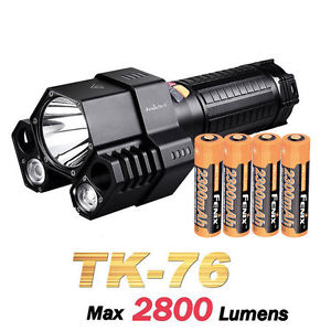 Fenix TK76 Cree XM-L2 U2x2+XM-L2 T6 Neutral White LED Flashlight Torch + Battery