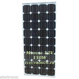 Panneau solaire monocristallin 12V 150W photovoltaïque camping-car