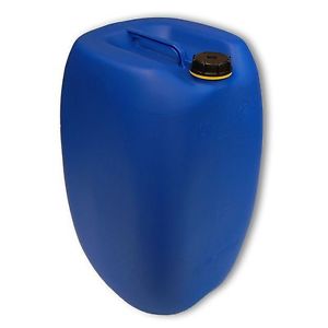 Bidon plastique 60 L, DIN 61 Bleu 1 poignée, HDPE, fabriqué en Allemagne (22250)