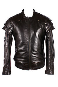 Sorcière Hunter Noir Pour Hommes Hollywood Film Vrai Souple Cuir D'agneau Veste