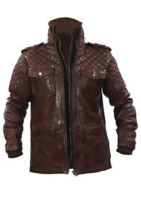 Infinity Homme Décontracté 100% Peau D'agneau Brun Matelassé Slim Fit Veste Cuir