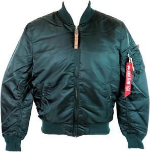 Alpha Industries Ma-1 Vf 59 Homme Foncé Essence Vert Fermeture Éclair
