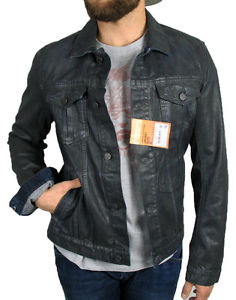 BOSS ORANGE Veste en jeans Glasgow M ( Ajustement Régulier ) noir bleu recouvert