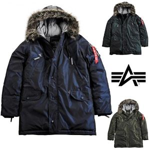 Alpha Industries Veste Homme N3-B R Manteau Parka Des RÉFLÉCHISSANT