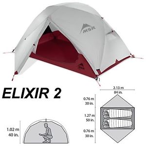 MSR ELIXIR 2 Tente Athlétisme da Moto Viaggio Randonnée athlétisme avec Filet