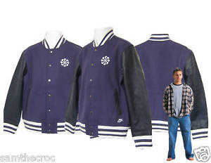 NIKE hommes NSW Style universitaire Veste Aviateur Noir et Violet Taille M