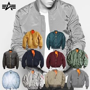 Alpha Industries Veste Homme MA-1 Blouson Bomber d'aviateur S-3XL