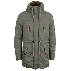 Naketano Veste D'hiver Pour Hommes Parka armée vert Rouge Rackete 18 armée