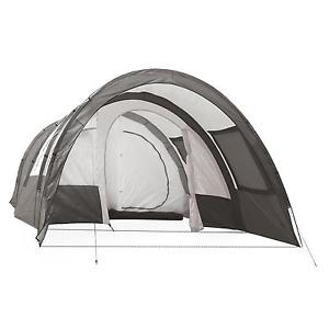 Tente de camping 4 personnes 305x205x475cm hall d'entrée montage facile grise
