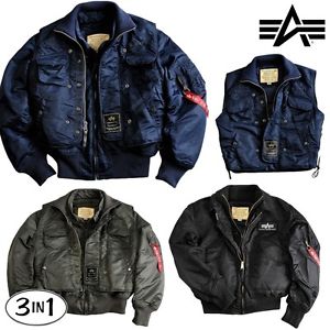 Alpha Industries Veste Homme X-Force 3 en 1 Des Bomber Hiver S à 5XL
