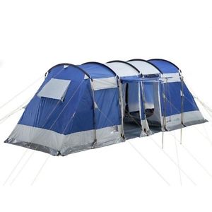 Skandika Montana 6 Tente de camping tunnel familiale pour 6 personnes Bleu 650 x