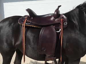 Hereford Tex Tan western saddle 18" brown leather