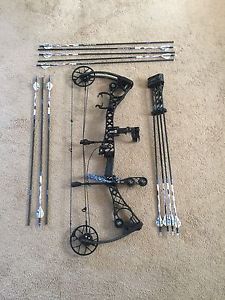 Mathews HTR No Cam Crazy Package-Black Tactical , 60LBS 30" 85% Rock Mods
