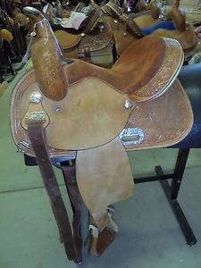 13" USED CIRCLE Y PROVEN BARREL RACING WESTERN SADDLE 3 1000