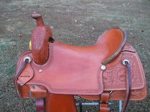 Ranch Cutting Saddle/  Corriente Saddle Co. 17 Inch Hard Seat