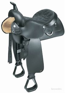 14 Inch Wintec Western All Around Saddle - Full Quarter Horse Bars - Black
