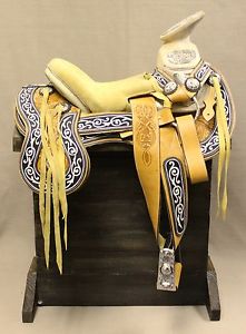 15" CHARRO SADDLE MEXICAN HORSE MONTURA CHARRA SILLA