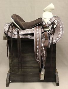 15" MEXICAN CHARRO HORSE SADDLE SILLA CHARRA MATCHING TACK