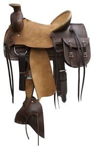 Blue River Roper Saddle with Tapederos & Saddle Bags 16"  FQHB Warrantied NEW