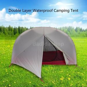 2 Person 4 Seasons Double Layer Ultralight Camping Tent Waterproof Outdoor F8J8