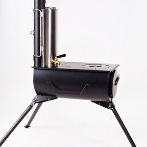 frontier stove, water heater + Bags (original anevay frontier- not a cheap copy)